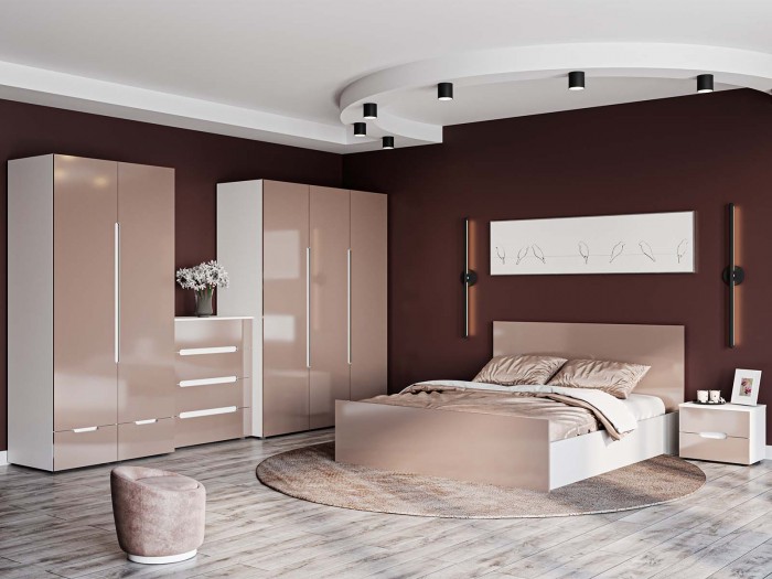 Спален комплект AFINA (нимфея алба/капучино гланц)